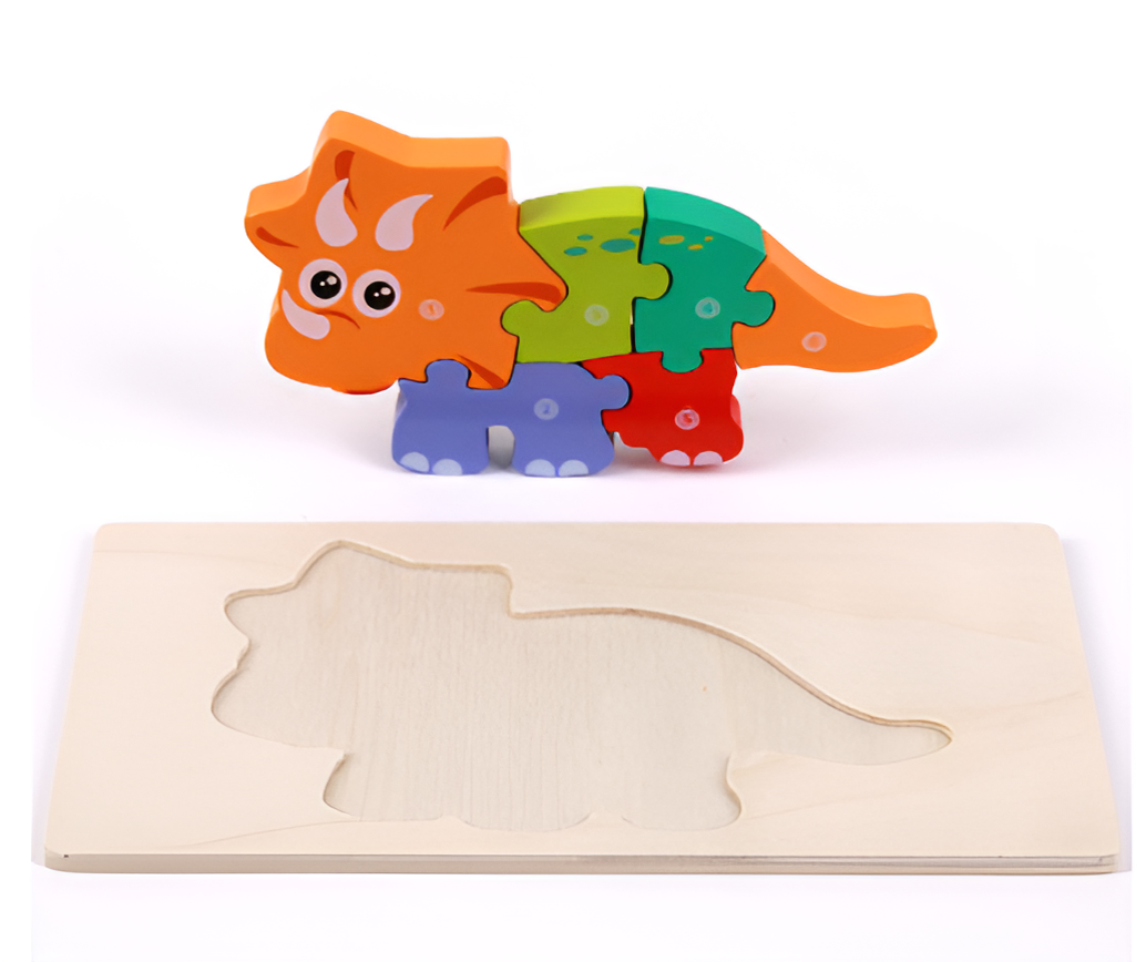 Montessori Wooden Dino 3D Puzzle