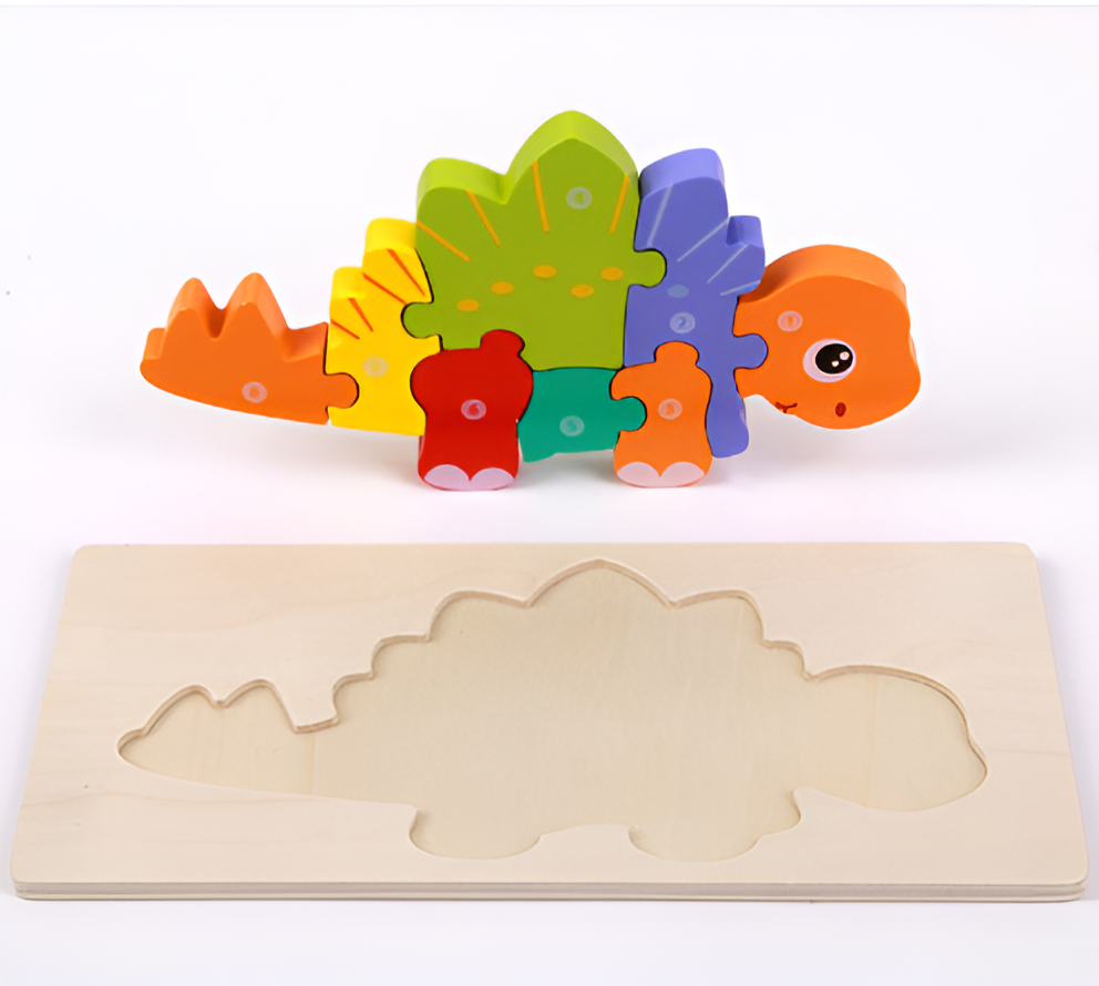 Montessori Wooden Dino 3D Puzzle