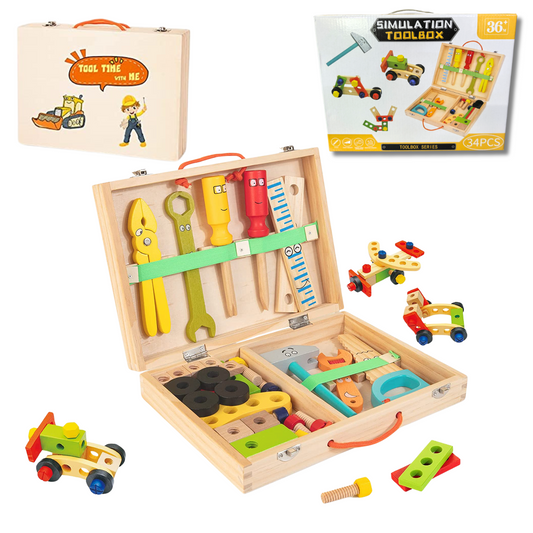 Montessori Wooden Tool Set