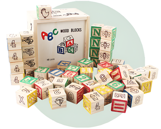 Best Seller: Montessori Wooden ABC Building Blocks