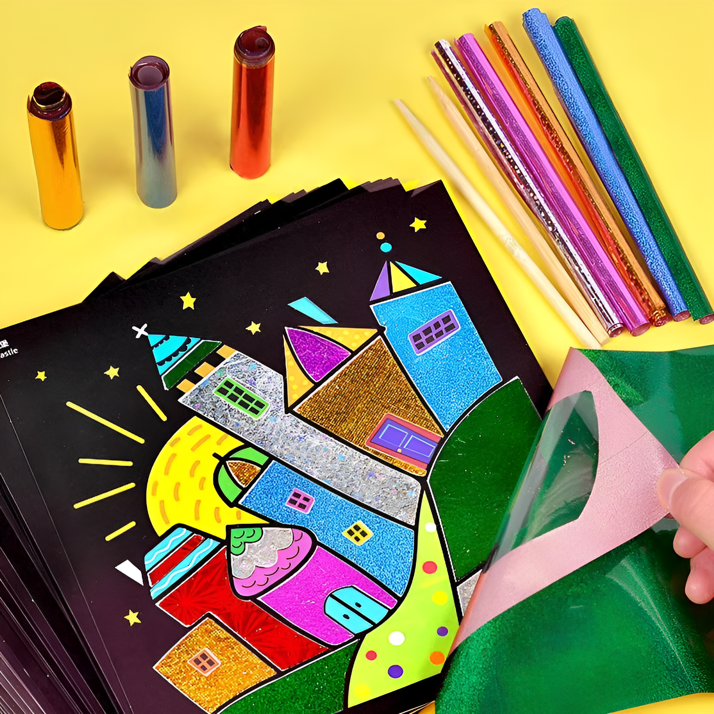 DIY Colorful Foil Tracing Art Kit