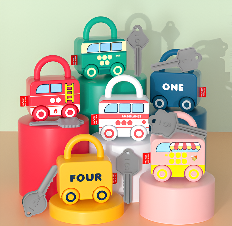 Lock-and-Match Learning Cars (6-Pack)