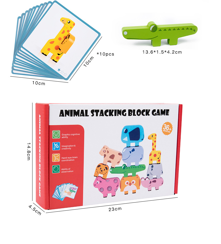 Montessori Animal Stacking Game