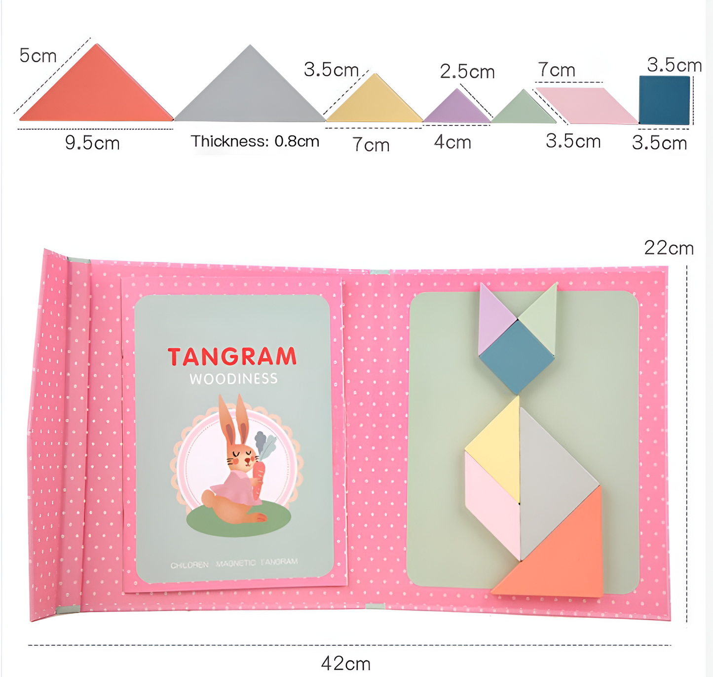 Montessori Magnetic Tangram Book