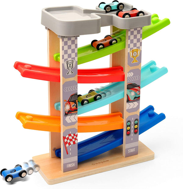 Best Seller: Wooden Car Race Track Ramp – Project Montessori