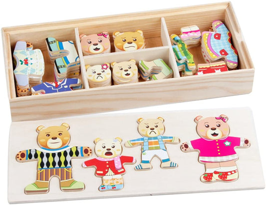 Best Seller: Montessori Bear Dress Up Game - Project Montessori